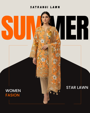Premium Satrangi Lawn Single D#510