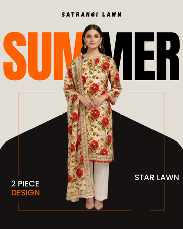 Premium Satrangi Lawn Single D#551
