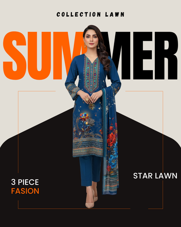 Collection Lawn by Star Lawn PK D#10070 Suit