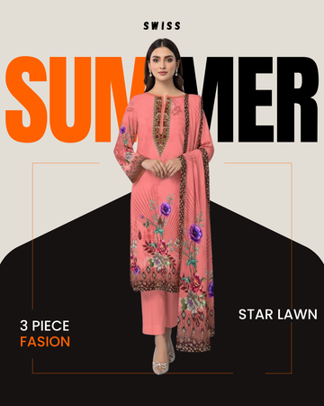 Digital Swiss by Star Lawn PK D#30042 Suit
