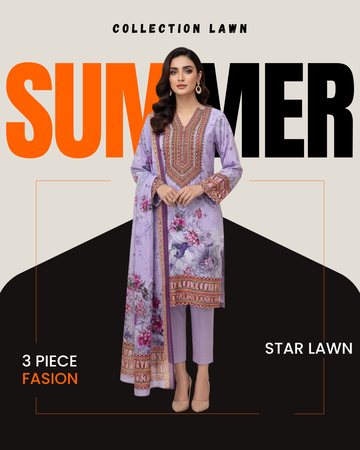 Collection Lawn by Star Lawn PK D#10080 Suit