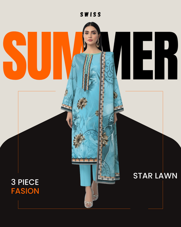 Digital Swiss by Star Lawn PK D#30060 Suit