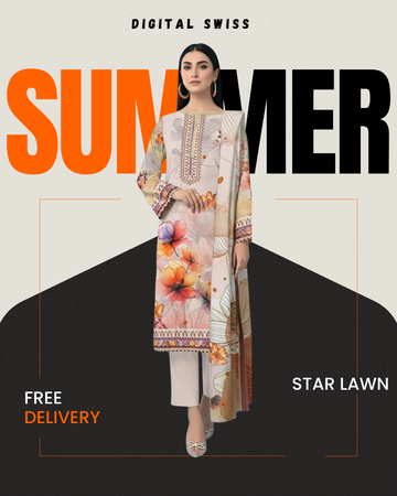 Digital Swiss by Star Lawn PK D#30013 Suit
