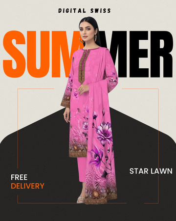 Digital Swiss by Star Lawn PK D#30018 Suit