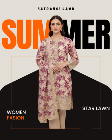 Premium Satrangi Lawn Single D#511