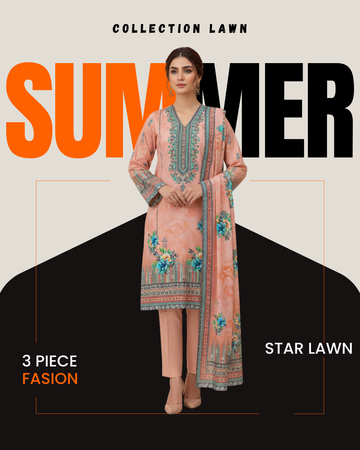 Collection Lawn by Star Lawn PK D#10060 Suit