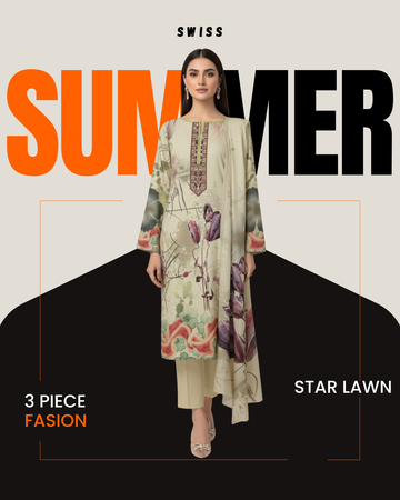 Digital Swiss by Star Lawn PK D#30051 Suit