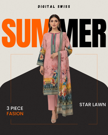 Digital Swiss by Star Lawn PK D#30021 Suit