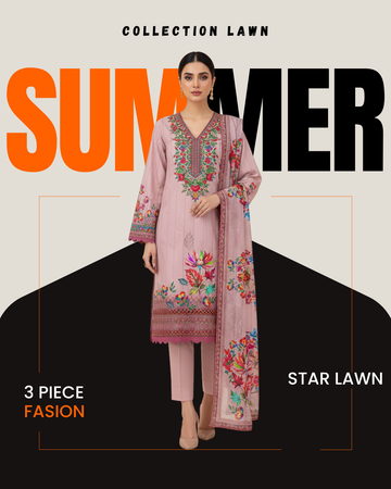 Collection Lawn by Star Lawn PK D#10061 Suit