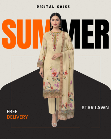 Digital Swiss by Star Lawn PK D#30020 Suit
