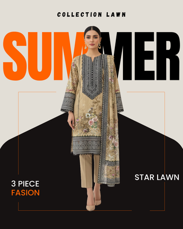 Collection Lawn by Star Lawn PK D#10059 Suit