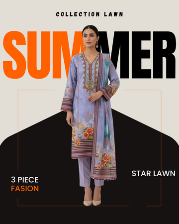 Collection Lawn by Star Lawn PK D#10062 Suit