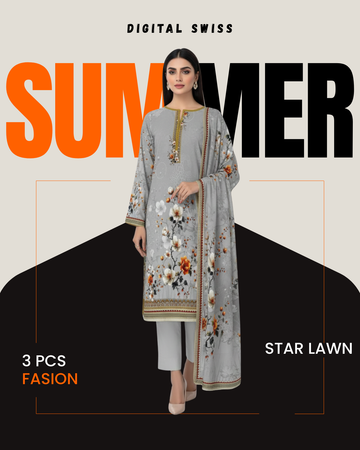 Digital Swiss by Star Lawn PK D#30050 Suit