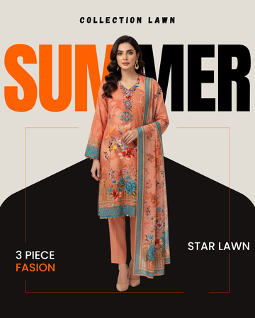 Collection Lawn by Star Lawn PK D#10063 Suit