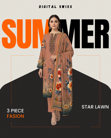 Digital Swiss by Star Lawn PK D#30023 Suit