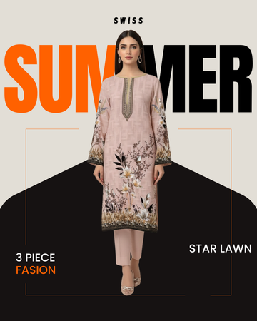 Digital Swiss by Star Lawn PK D#30048 Suit