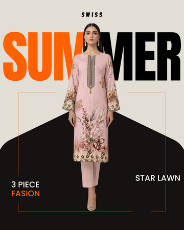 Digital Swiss by Star Lawn PK D#30053 Suit