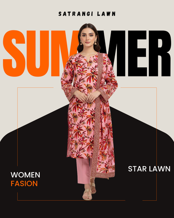 Premium Satrangi Lawn Single D#505