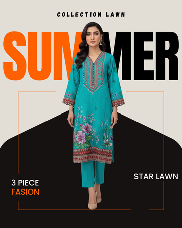 Collection Lawn by Star Lawn PK D#10065 Suit