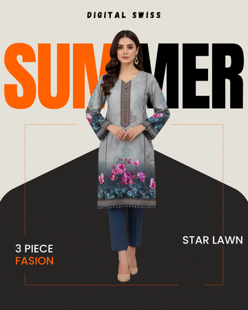 Digital Swiss by Star Lawn PK D#30035 Suit