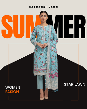 Premium Satrangi Lawn Single D#516