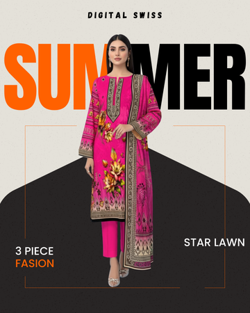 Digital Swiss by Star Lawn PK D#30026 Suit