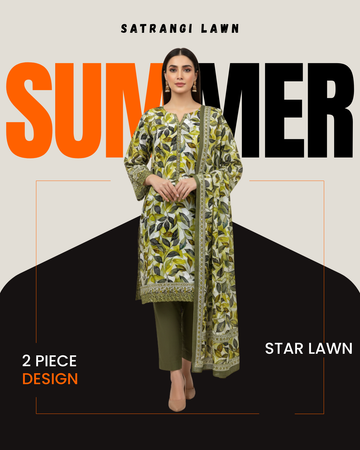 Premium Satrangi Lawn Single D#556