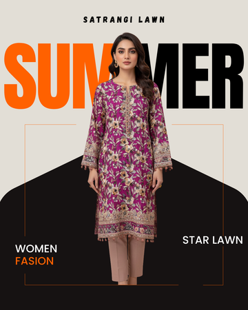 Premium Satrangi Lawn Single D#506