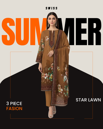 Digital Swiss by Star Lawn PK D#30057 Suit