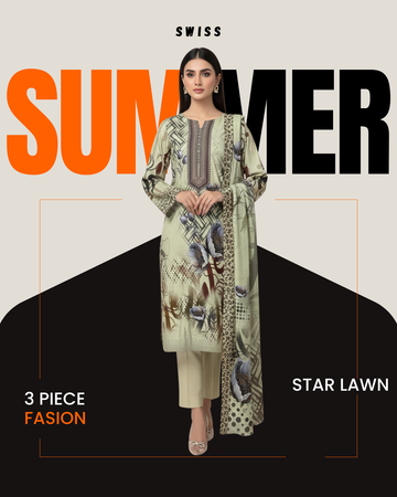 Digital Swiss by Star Lawn PK D#30043 Suit