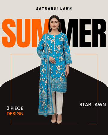 Premium Satrangi Lawn Single D#553