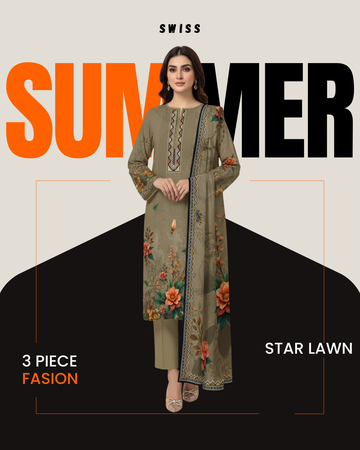 Digital Swiss by Star Lawn PK D#30044 Suit