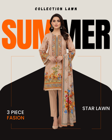Collection Lawn by Star Lawn PK D#10067 Suit