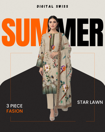 Digital Swiss by Star Lawn PK D#30039 Suit