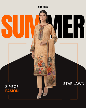 Digital Swiss by Star Lawn PK D#30058 Suit