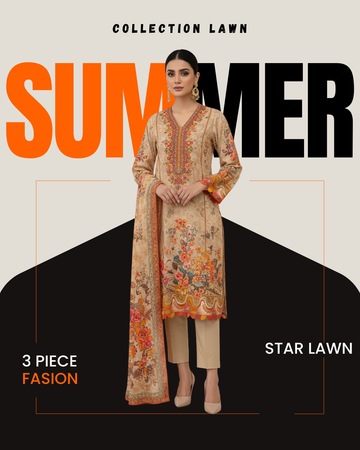 Collection Lawn by Star Lawn PK D#10069 Suit
