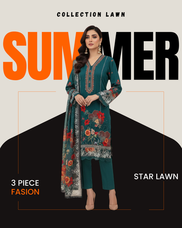 Collection Lawn by Star Lawn PK D#10079 Suit