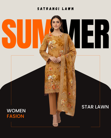 Premium Satrangi Lawn Single D#509