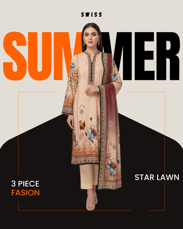 Digital Swiss by Star Lawn PK D#30041 Suit
