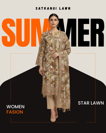 Premium Satrangi Lawn Single D#519