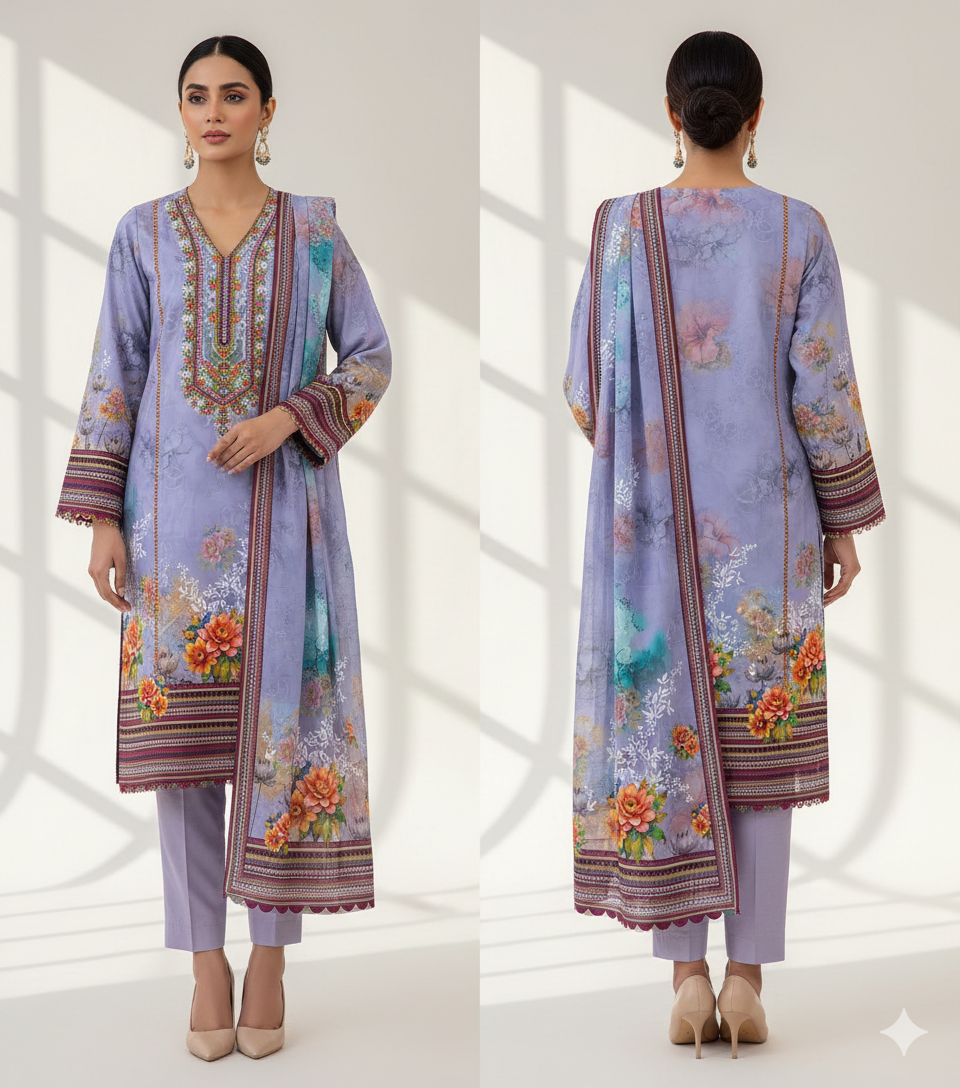 Collection Lawn by Star Lawn PK D#10062 Suit