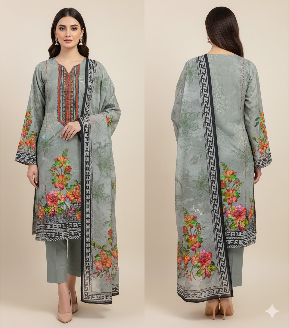 Collection Lawn by Star Lawn PK D#10064 Suit