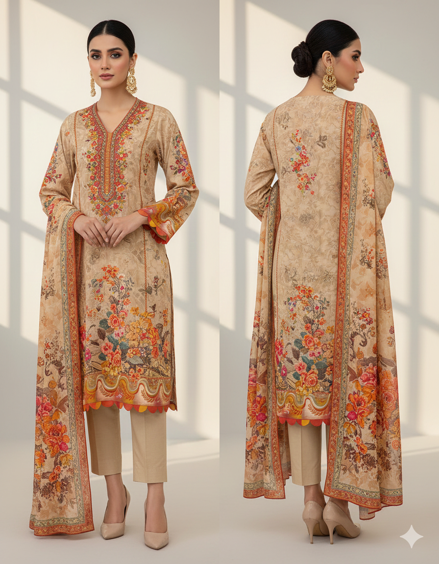 Collection Lawn by Star Lawn PK D#10069 Suit