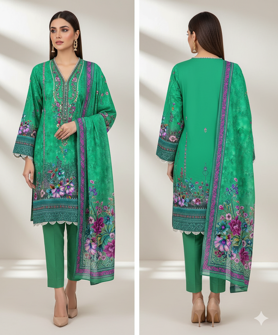 Collection Lawn by Star Lawn PK D#10072 Suit