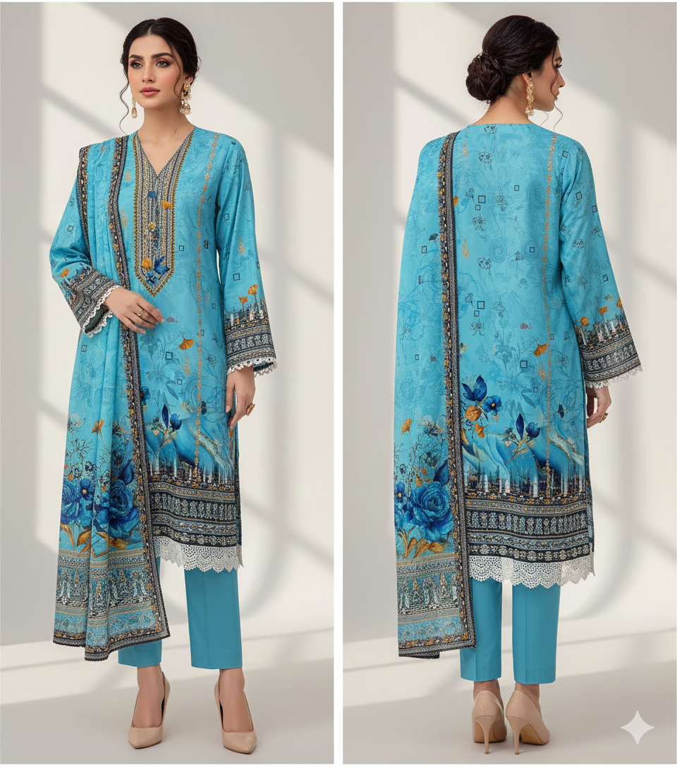 Collection Lawn by Star Lawn PK D#10074 Suit