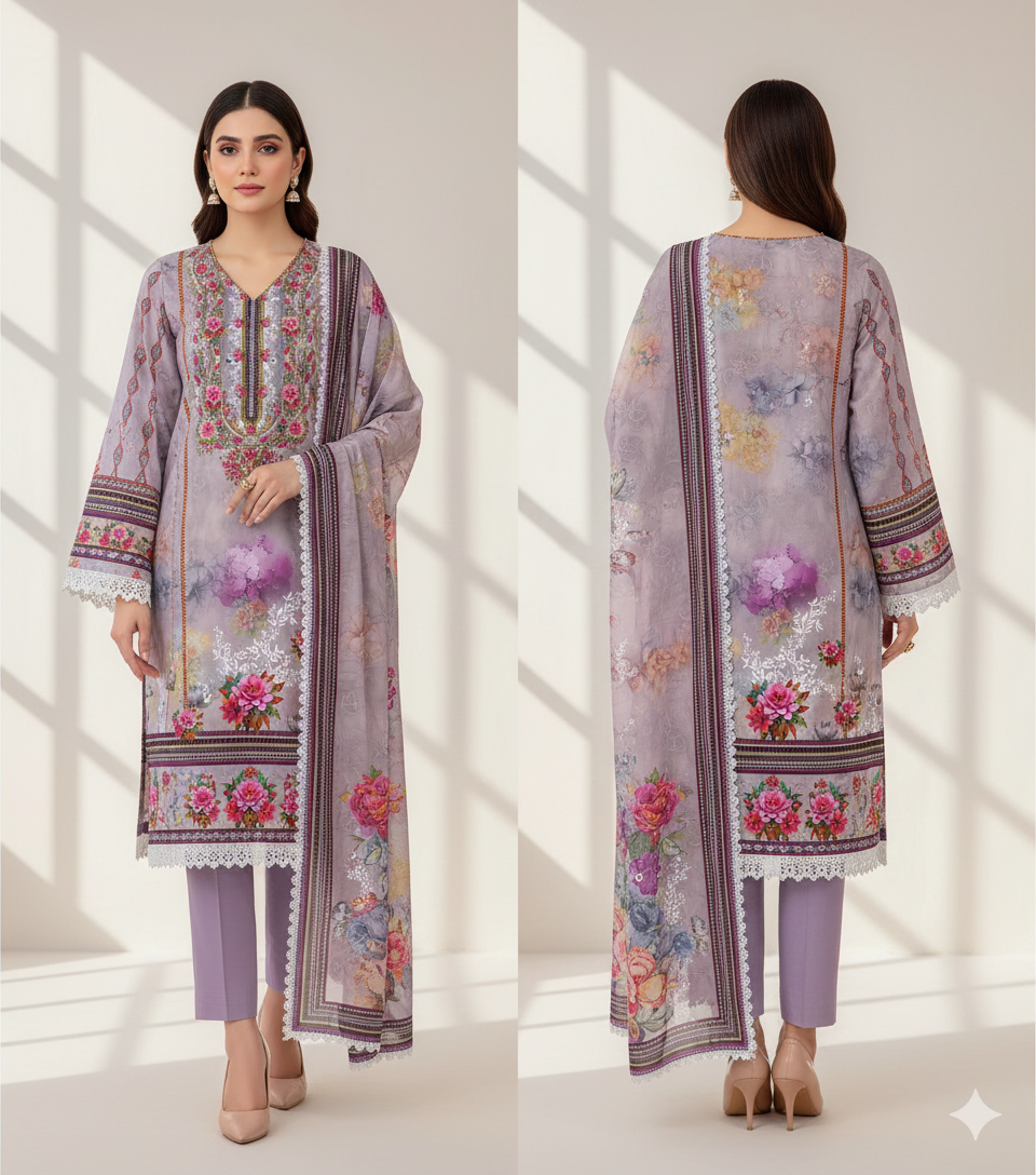 Collection Lawn by Star Lawn PK D#10075 Suit