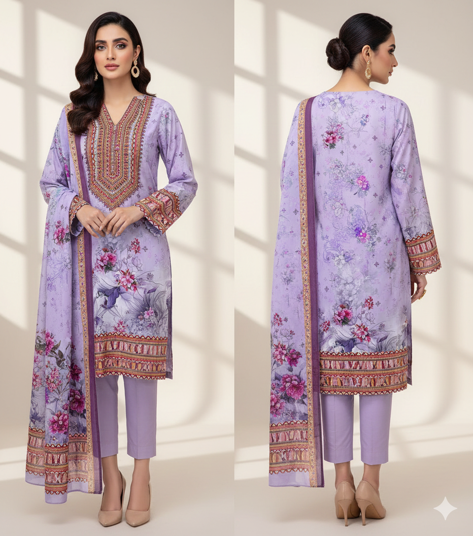 Collection Lawn by Star Lawn PK D#10080 Suit