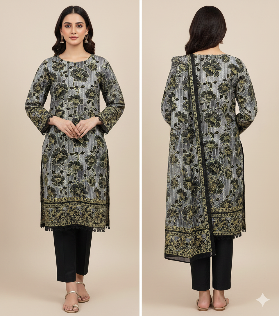 Premium Satrangi Lawn Single D#503