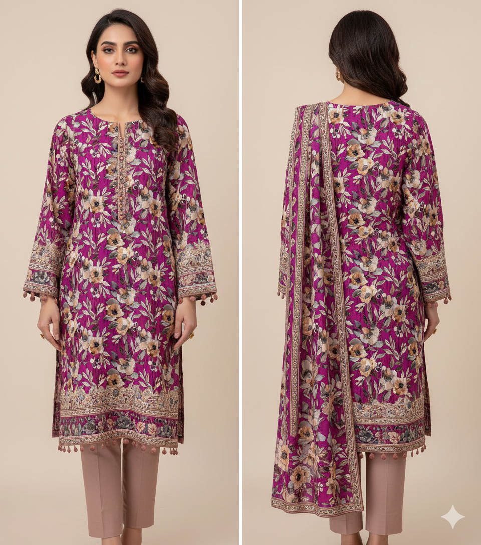 Premium Satrangi Lawn Single D#506