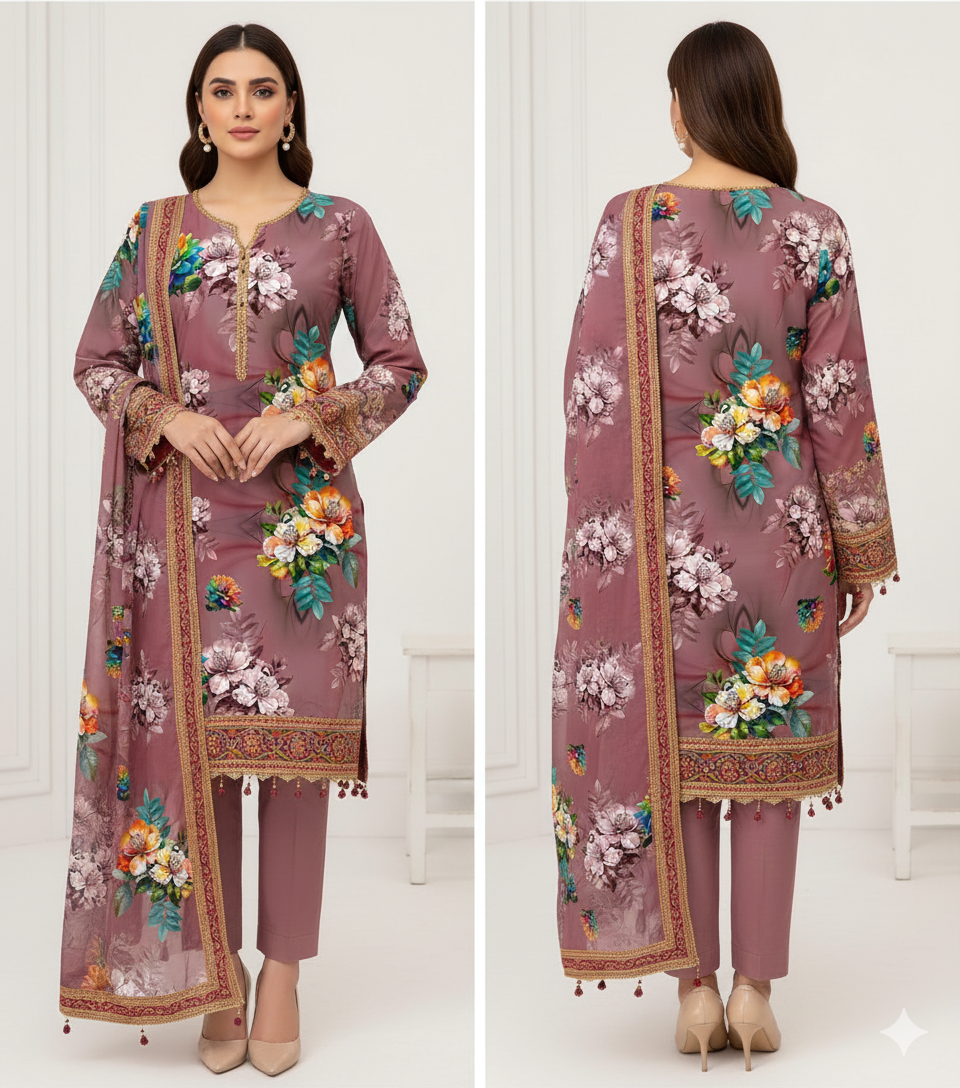 Premium Satrangi Lawn Single D#508